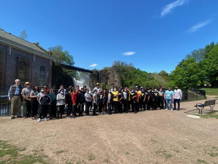 students posing